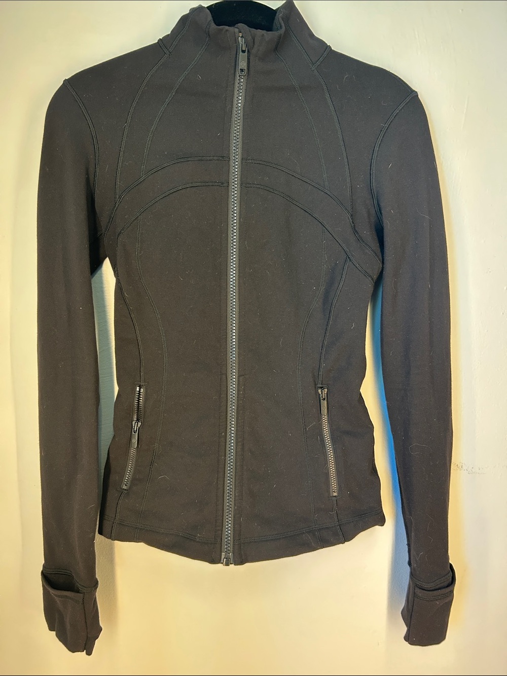 Black Defy Jacket Zip-Front Lulu Lemon